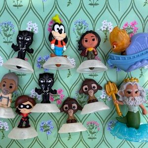 Disney McDonalds Toys Bundle - Disney 100, The Little Mermaid, and Elemental